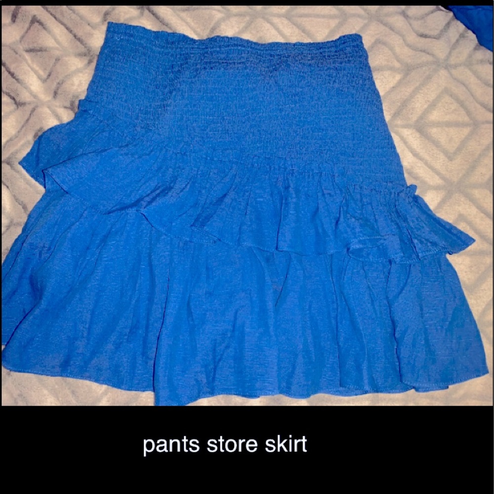 pants store, size large, blue